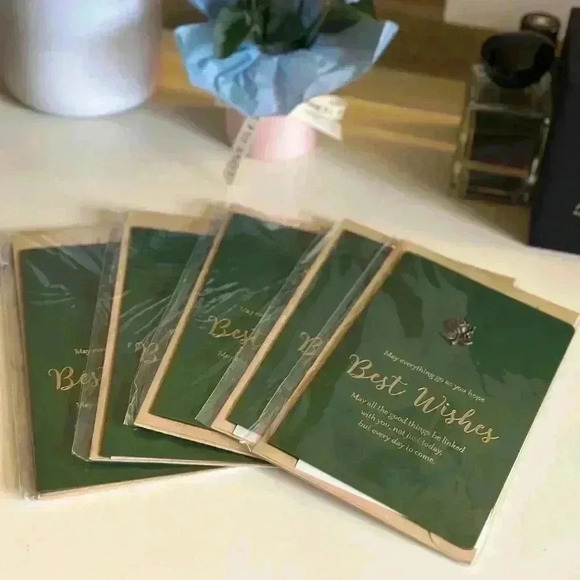 5* Xmas/New year Best Wishes Vintage Style Greeting Cards - Picture 3 of 4